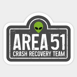 Area 51 Crash Recovery Team Design Sticker